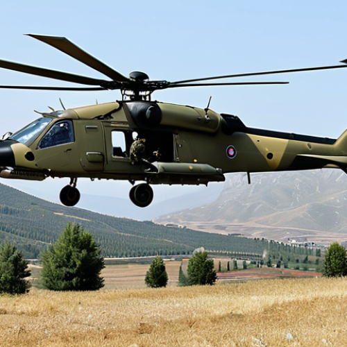 T-129 ATAK Helicopter in Action**

"A T-129 ATAK helicopter flying over the Turkish countryside during a military exercise, fully clothed, appropriate attire, safe for work, daytime scene, perfect anatomy, correct proportions, professional photography, high quality, showcasing the helicopter's maneuverability, rural background with mountains, family-friendly."

**