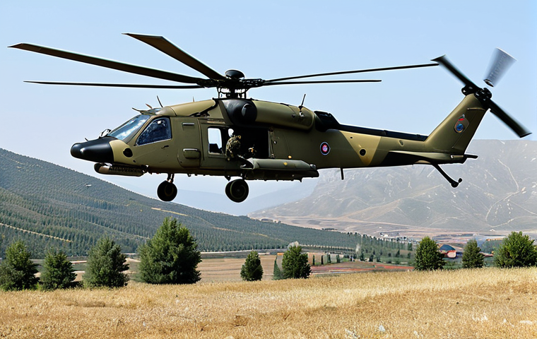 T-129 ATAK Helicopter in Action**

"A T-129 ATAK helicopter flying over the Turkish countryside during a military exercise, fully clothed, appropriate attire, safe for work, daytime scene, perfect anatomy, correct proportions, professional photography, high quality, showcasing the helicopter's maneuverability, rural background with mountains, family-friendly."

**